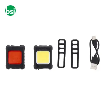 Rechargeable bicycle light set COBIK