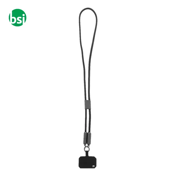 60W RPET mobile lanyard cable FASTLY -  3