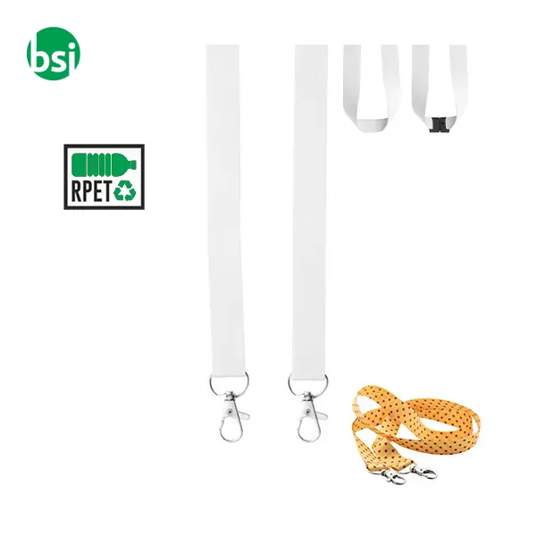 Subyard Double RPET - RPET Lanyard with 2 metal carabiners. 2 -  1