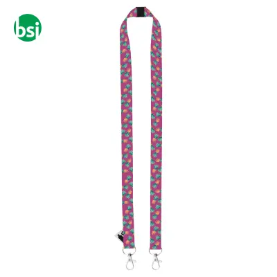 Subyard Double RPET - RPET Lanyard with 2 metal carabiners. 2 - Immagine 7