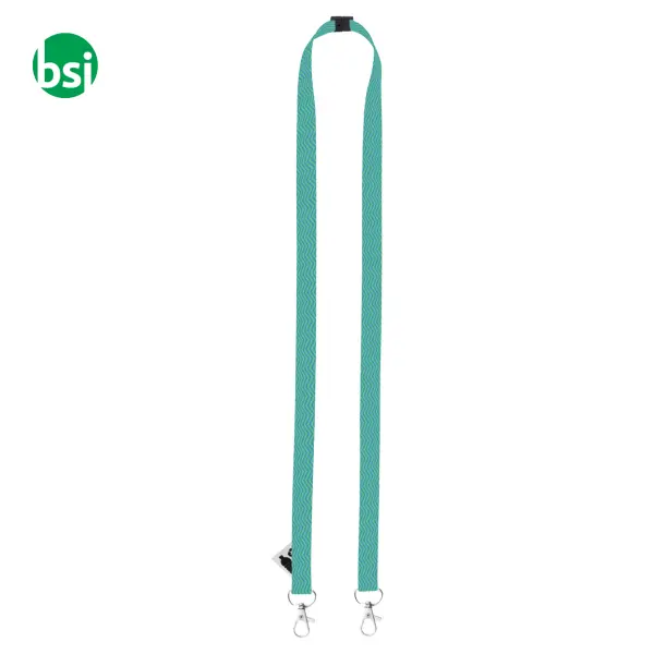 Subyard Double RPET - RPET Lanyard with 2 metal carabiners. 2 -  8