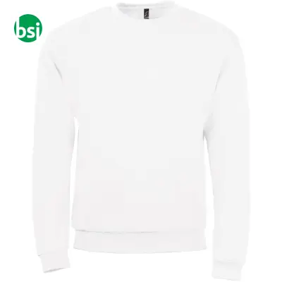 Printed logo white men's sweatshirt SPIDER Sol's - Immagine 2