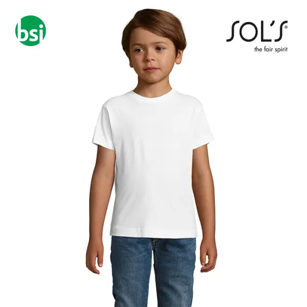 Personalized white kids' T-shirt REGENT FIT Sol's -  1