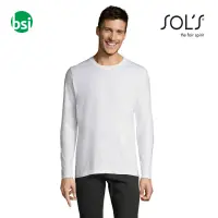 Customized men's white T-shirt IMPERIAL LSL Sol's