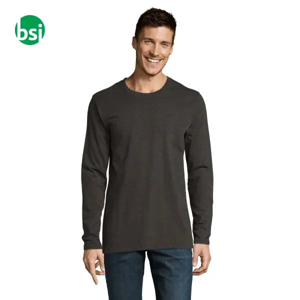 Customizable men's T-shirt IMPERIAL LSL Sol's -  3