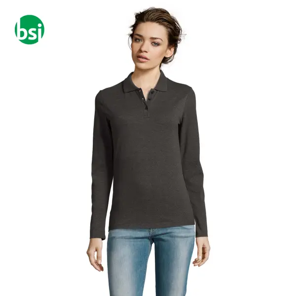 Personalized women's polo PERFECT LSL Sol's -  5