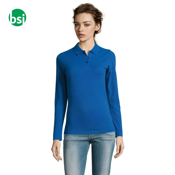 Personalized women's polo PERFECT LSL Sol's -  9