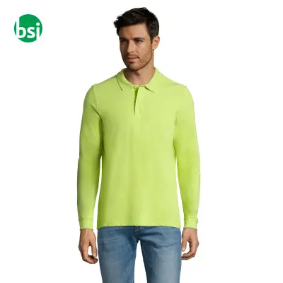 Customized men's polo PERFECT LSL Sol's - Immagine 2