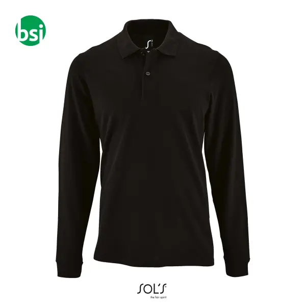 Customized men's polo PERFECT LSL Sol's -  3