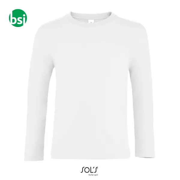 Printed kids' white T-shirt IMPERIAL LSL Sol's -  2