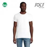 Customized white men's T-shirt PIONEER Sol's