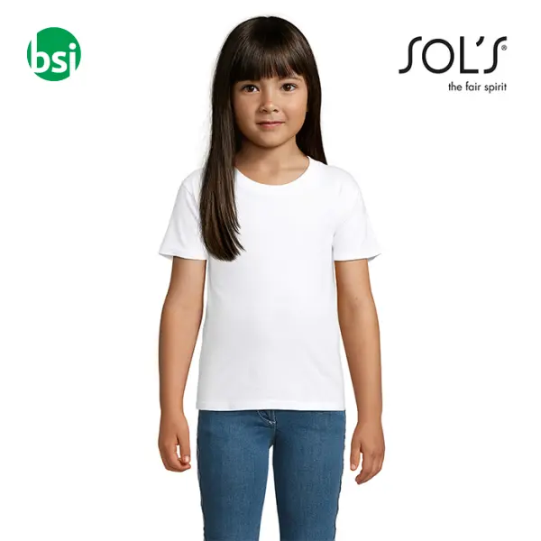 Customizable kids' white T-shirt CRUSADER Sol's -  1