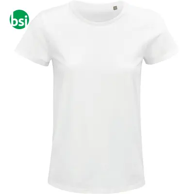 Printed logo women's white T-shirt CRUSADER Sol's - Immagine 2