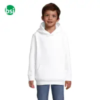 Printed logo kids' white sweatshirt CONDOR Sol's