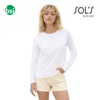 Customizable women's white T-shirt MONARCH Sol's