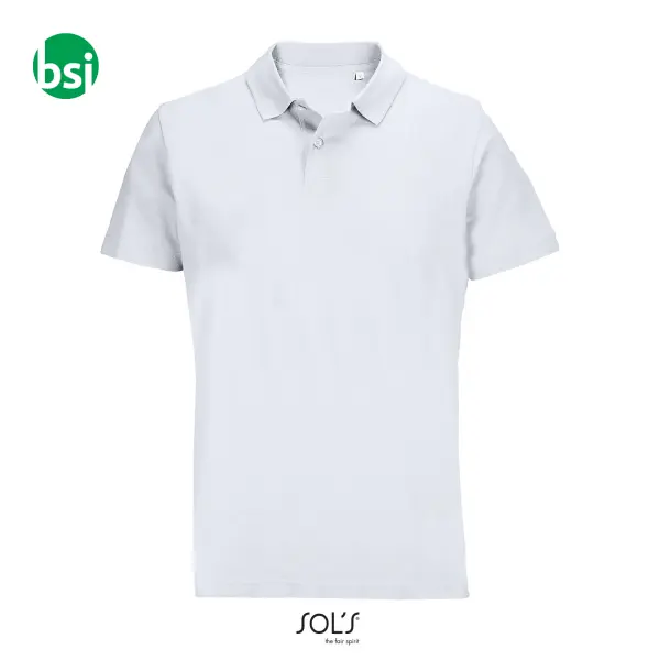 Customized unisex white polo PULSE Sol's -  2