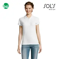 Customizable women's white polo PEOPLE Sol's