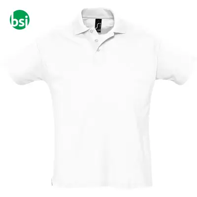 Personalized men's white polo SUMMER II Sol's - Immagine 2