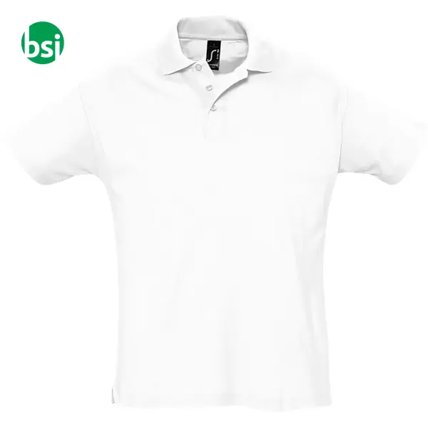 Personalized men's white polo SUMMER II Sol's -  2
