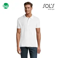 Customizable men's white polo PERFECT Sol's