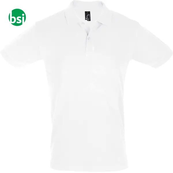 Customizable men's white polo PERFECT Sol's -  2