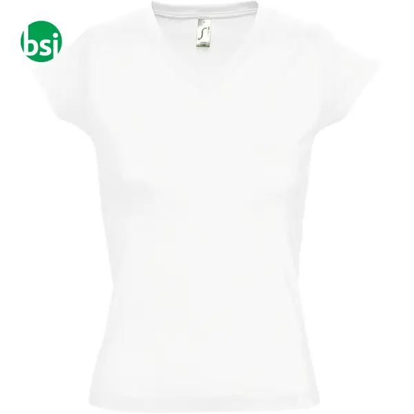 Printed logo women's white T-shirt MOON Sol's -  2