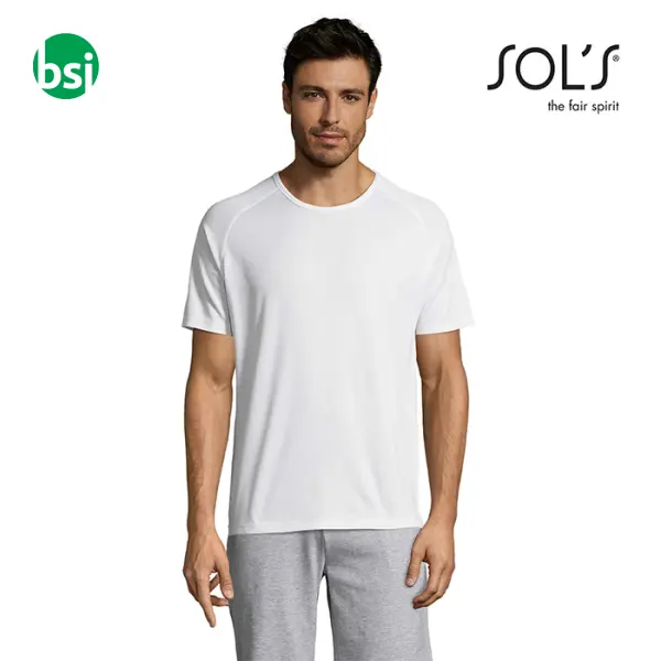 Customized men's white T-shirt SPORTY Sol's -  1