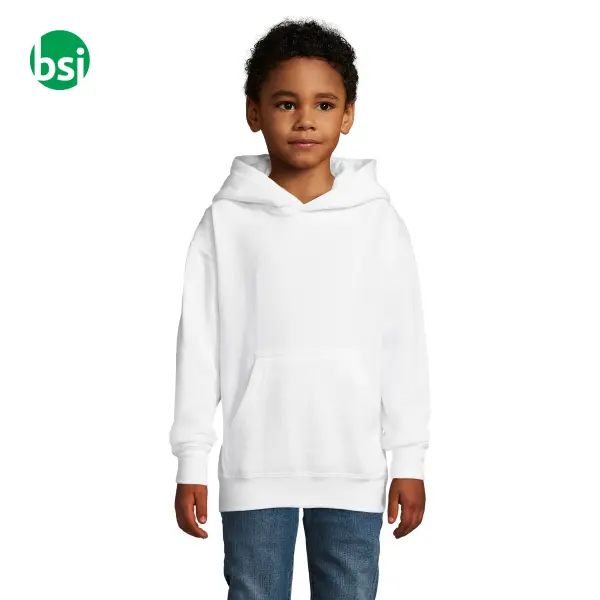 Printed logo kids' white sweatshirt SLAM Sol's -  1