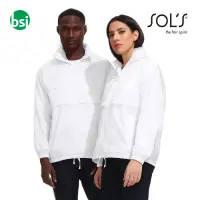 Customized unisex white jacket SURF Sol's
