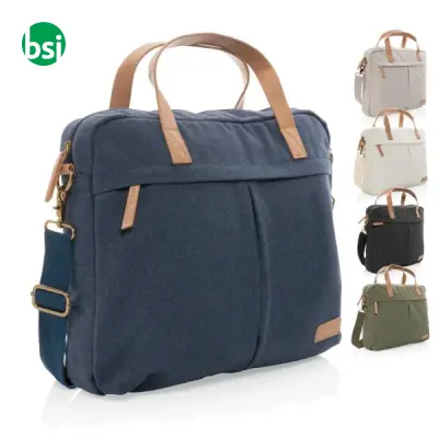 Impact AWARE 16 oz. recycled canvas laptop bag