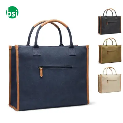 VINGA Bosler RCS recycled canvas office tote