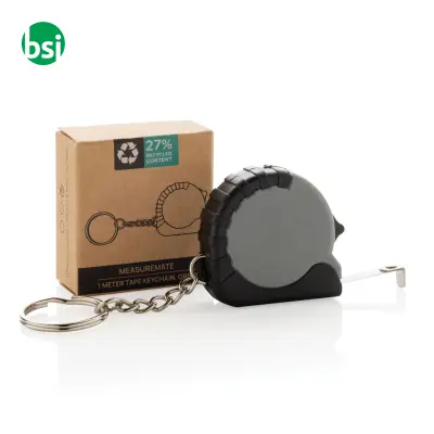 MeasureMate RCS reycled ABS 1 meter tape keychain - Immagine 4