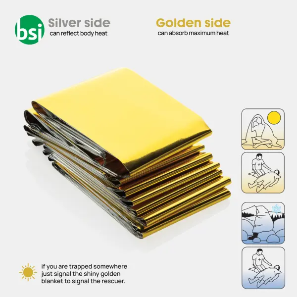 rPET RCS Emergency Blanket with Solra Pouch -  6