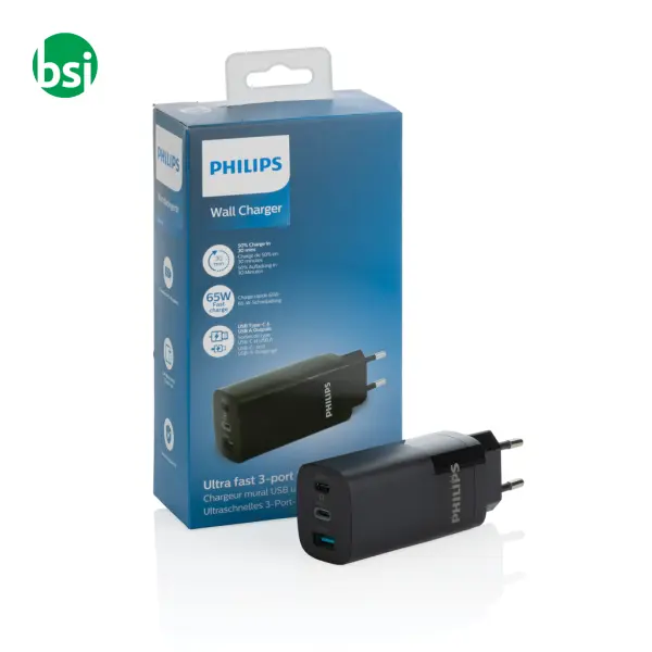 Philips 65W ultra fast PD 3-port USB wall charger -  6