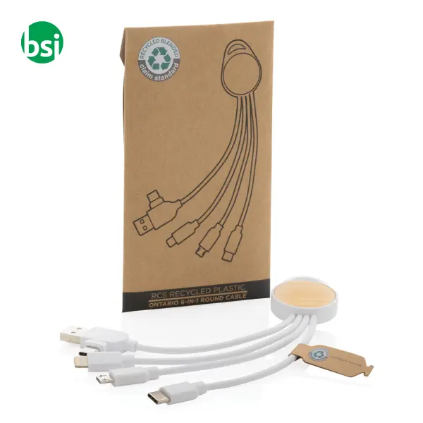 RCS recycled plastic Ontario 6-in-1 round cable -  3