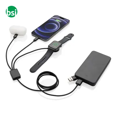 Terra RCS rPET 6-in-1 charging cable with watch - Immagine 4