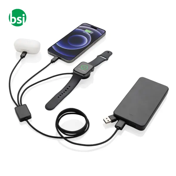 Terra RCS rPET 6-in-1 charging cable with watch -  4