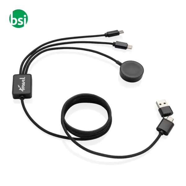 Terra RCS rPET 6-in-1 charging cable with watch -  9