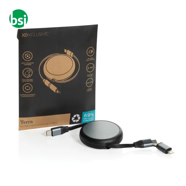 Terra RCS 240W 2-in-1 Retractable Charging Cable -  7