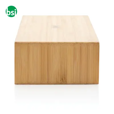 Bamboo alarm clock with 5W wireless charger - Immagine 6