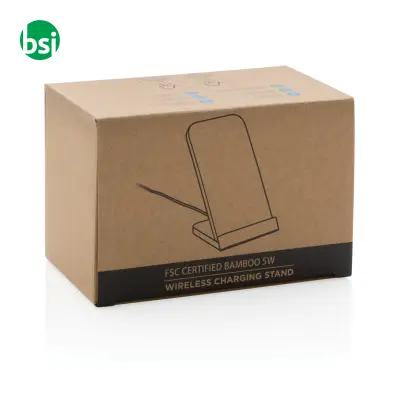 Bamboo 5W wireless charging stand - Immagine 5