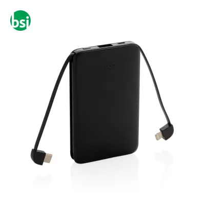 5.000 mAh Pocket Powerbank with integrated cables - Immagine 2