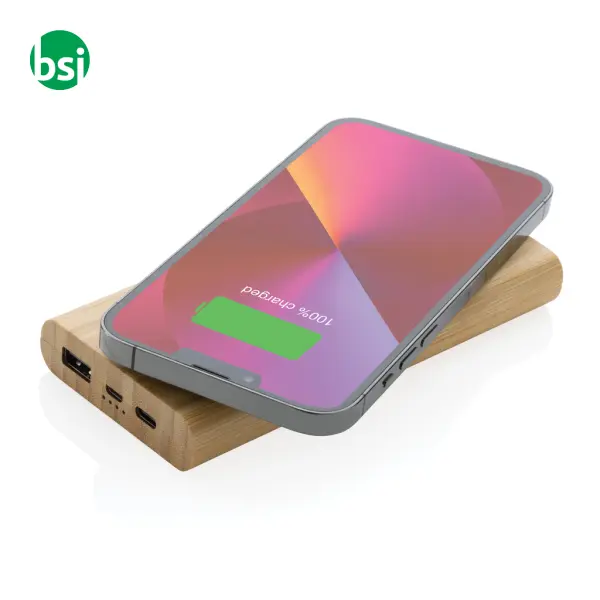 Bamboo 8.000 mAh 5W wireless powerbank -  3