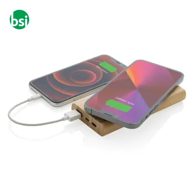 Bamboo 8.000 mAh 5W wireless powerbank - Immagine 4