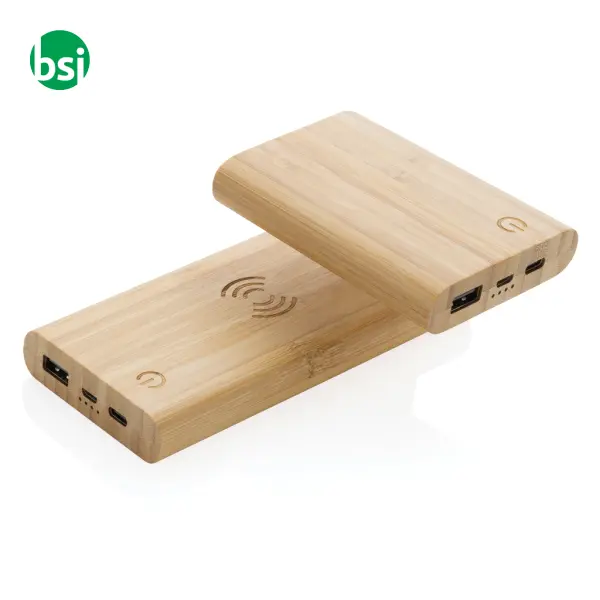 Bamboo 8.000 mAh 5W wireless powerbank -  1
