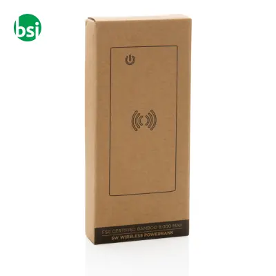 Bamboo 8.000 mAh 5W wireless powerbank - Immagine 8