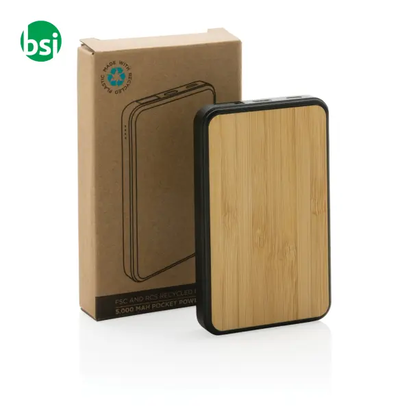 Recycled plastic 5.000 mAh Customized Powerbank -  7