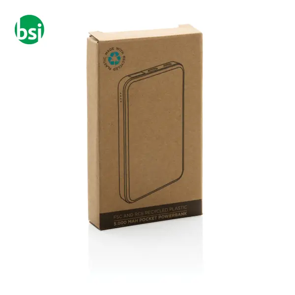 Recycled plastic 5.000 mAh Customized Powerbank -  8