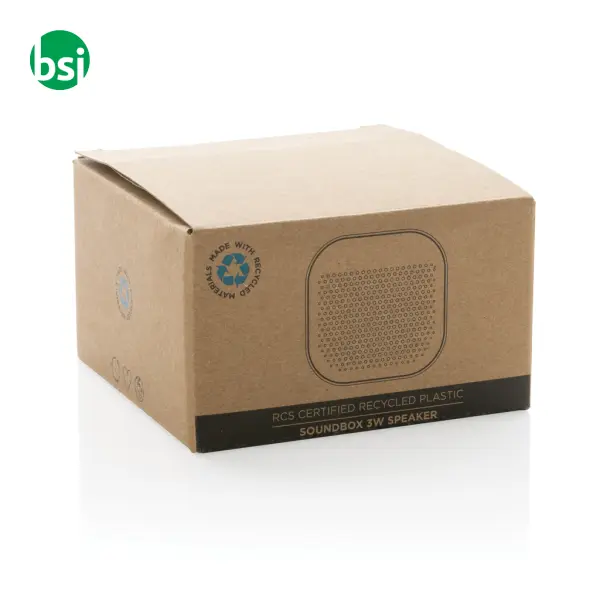 RCS recycled plastic Soundbox 3W speaker -  6