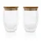 Double wall borosilicate glass with bamboo lid - Anteprima 3